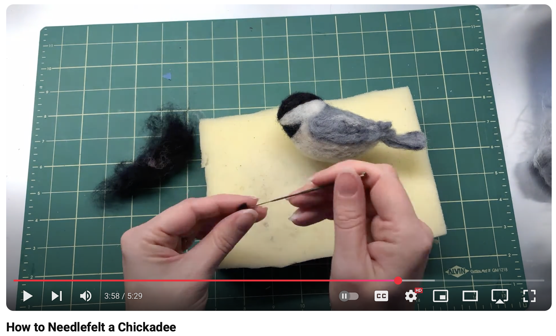 Needle Felt a Chickadee