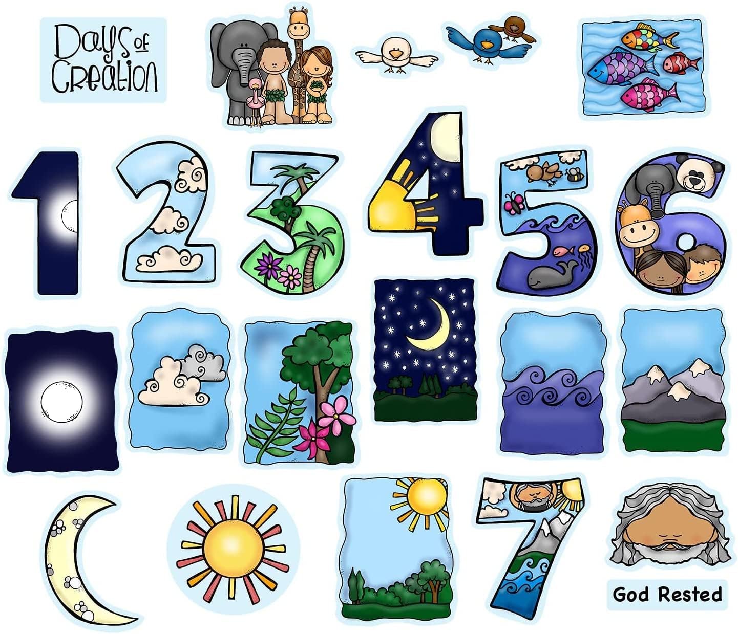 Days of Creation Felt Figures