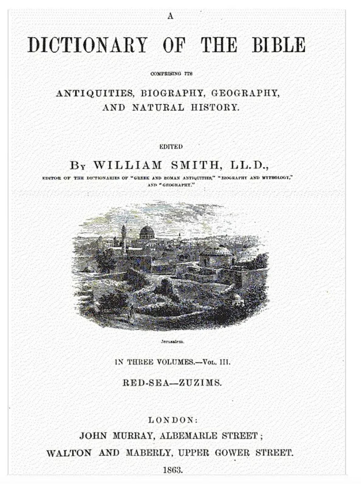 Smith's Dictionary of the Bible
